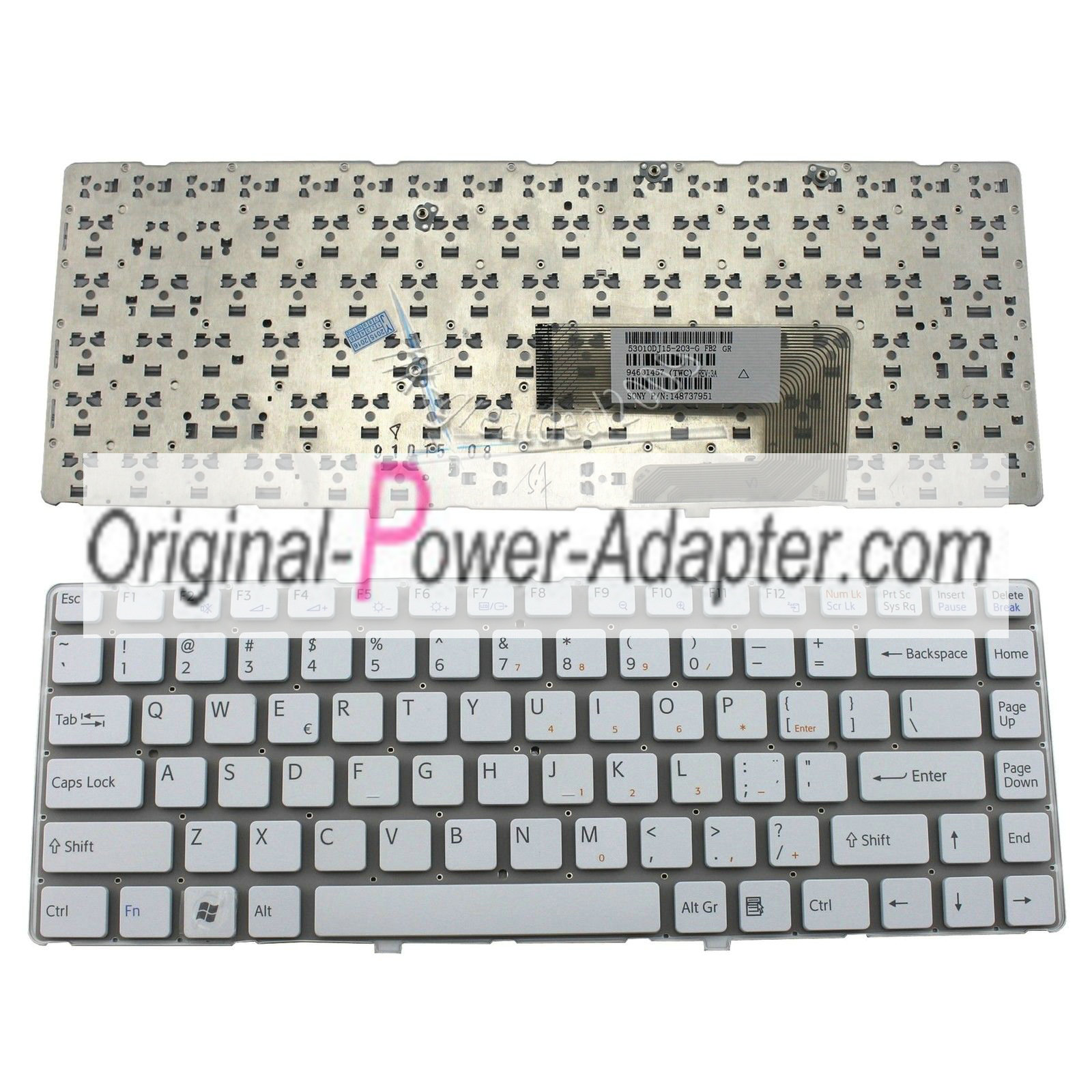 New Sony PCG-7184L PCG-7191L PCG-7192L White US Keyboard